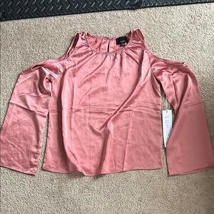 Lumiere Blush Cold Shoulder Blouse